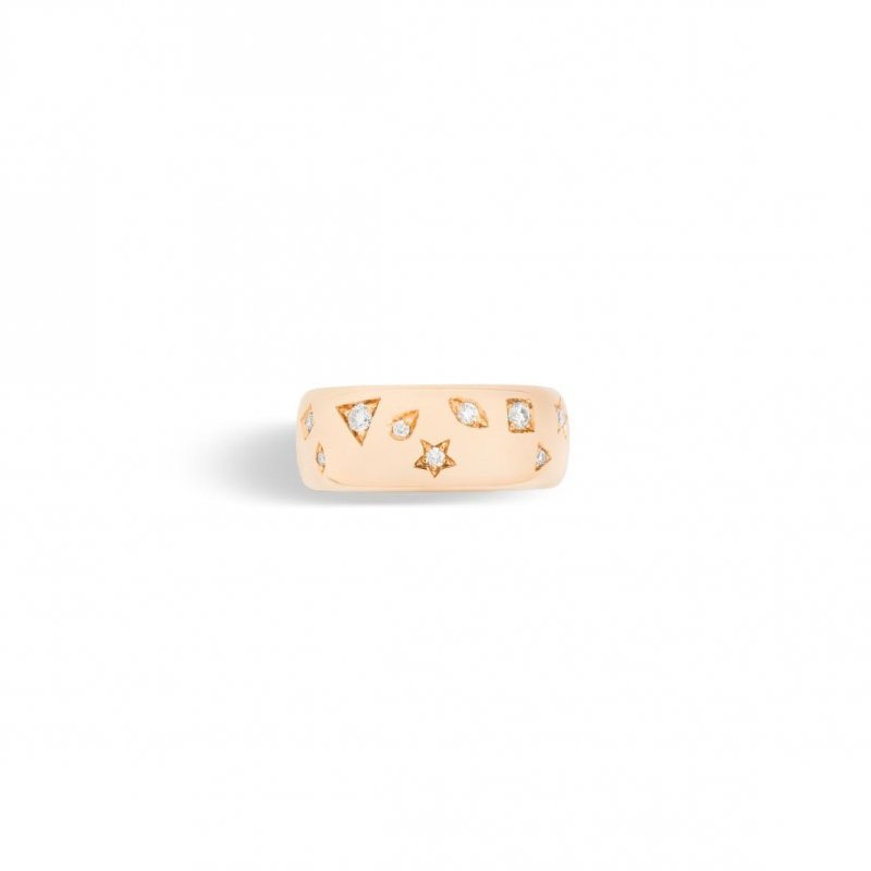 Pomellato - Anello Iconica Medium - Oro Rosa - Diamanti