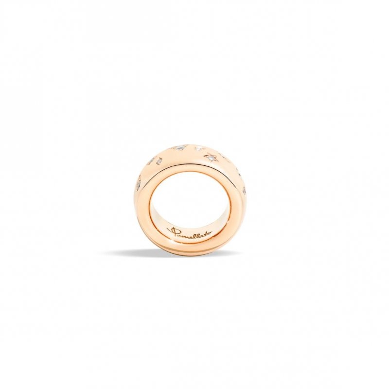 Pomellato - Anello Iconica Medium - Oro Rosa - Diamanti