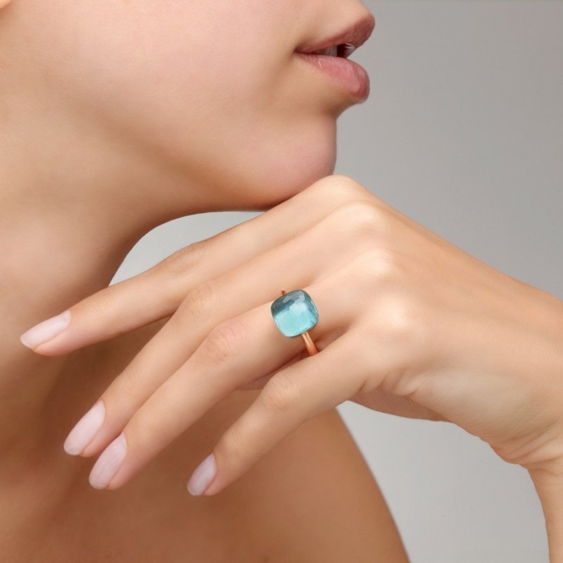 Pomellato - Anello Nudo Maxi - Oro Rosa - Topazio