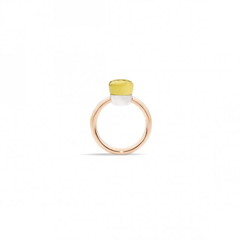 Pomellato - Anello Nudo Petit - Oro Rosa E Bianco