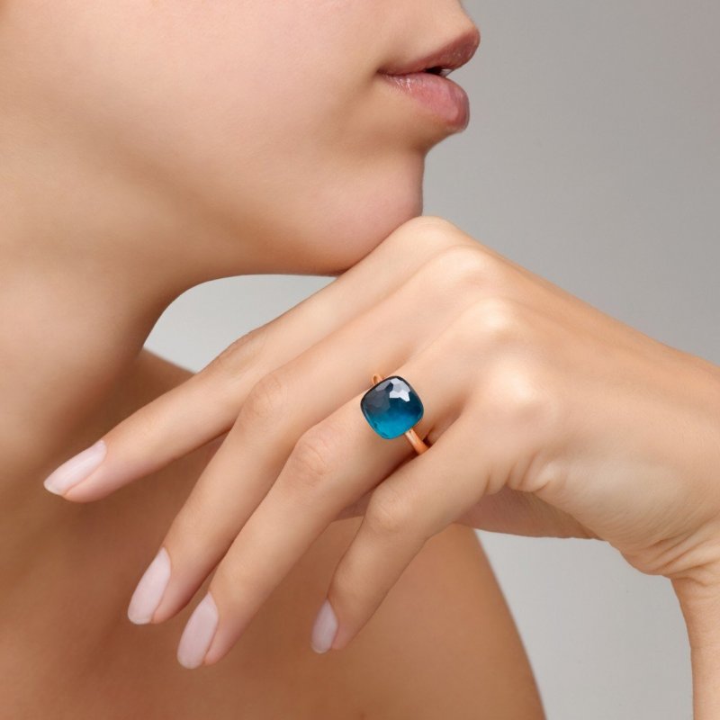 Pomellato - Anello Nudo Maxi - Oro Rosa - Topazio