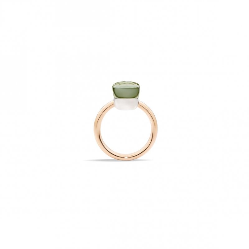 Pomellato - Anello Nudo Petit - Oro Rosa E Bianco