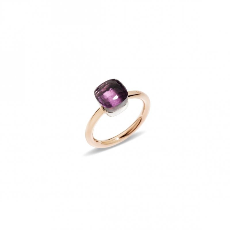 Pomellato - Anello Nudo Petit - Oro Rosa E Bianco