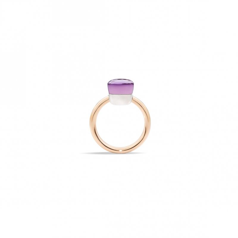 Pomellato - Anello Nudo Petit - Oro Rosa E Bianco