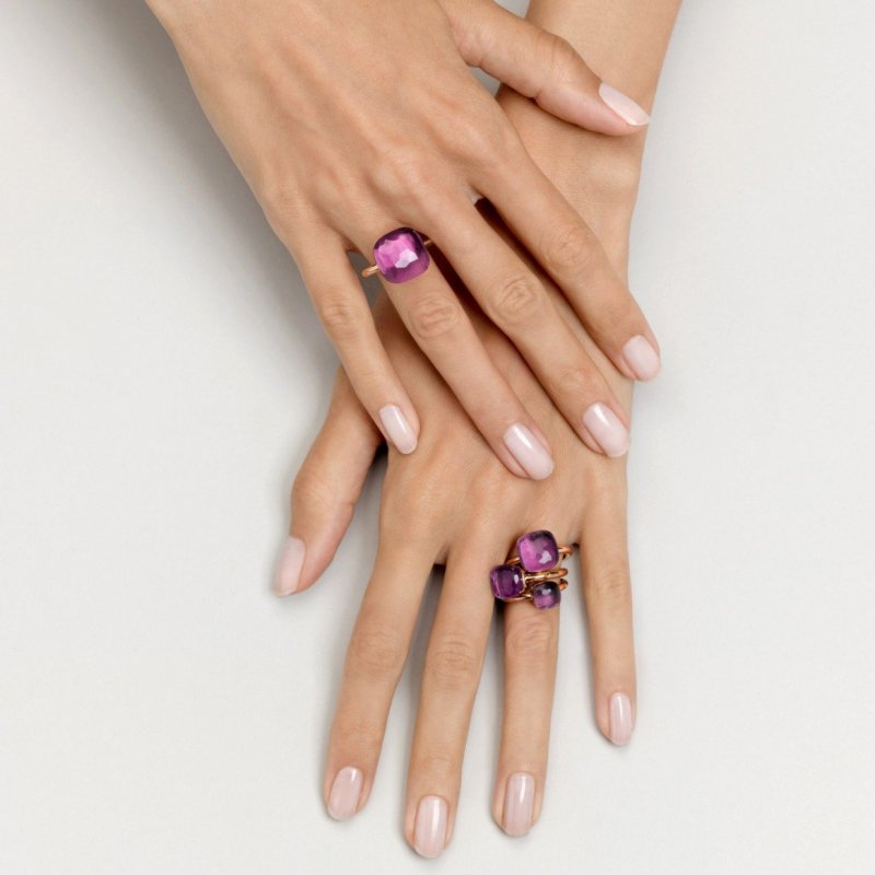 Pomellato - Anello Nudo Petit - Oro Rosa E Bianco