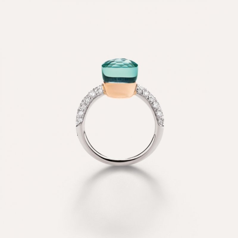 Pomellato - Anello Nudo Petit - Oro Rosa E Bianco