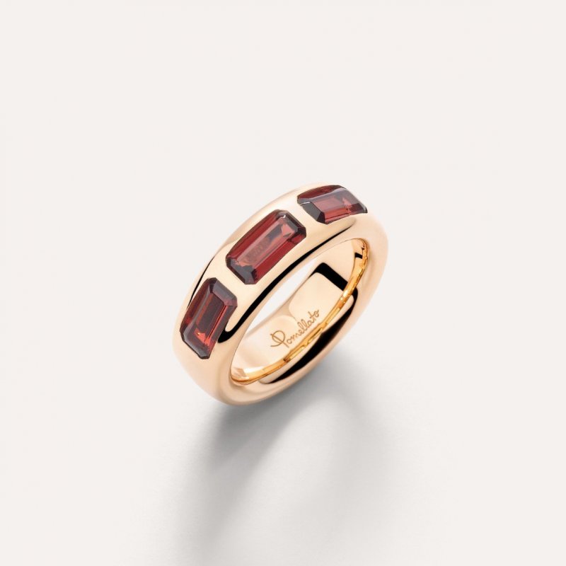 Pomellato - Anello Iconica - Oro Rosa - Granato