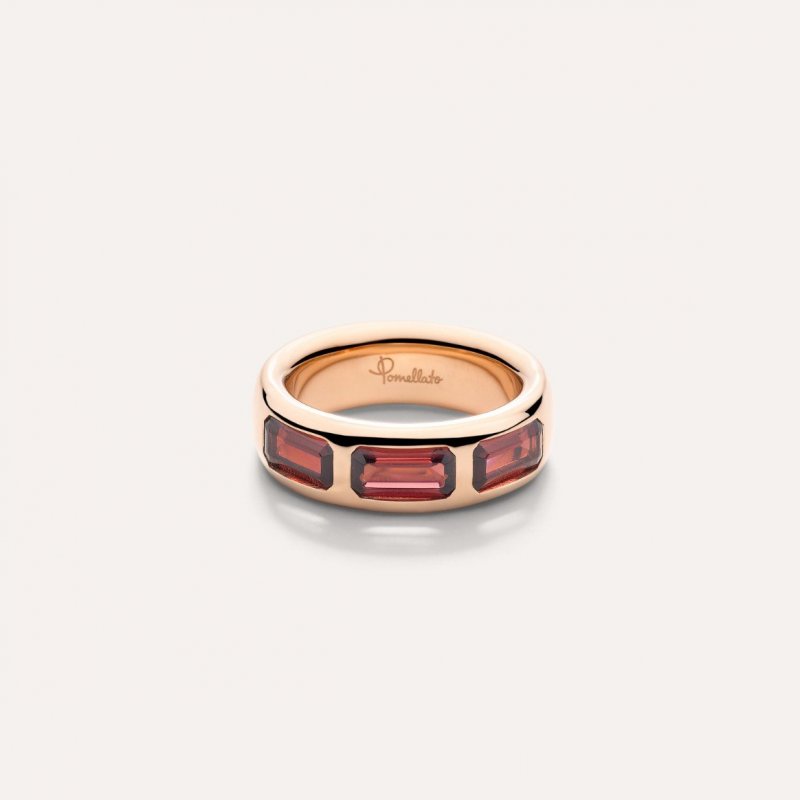 Pomellato - Anello Iconica - Oro Rosa - Granato