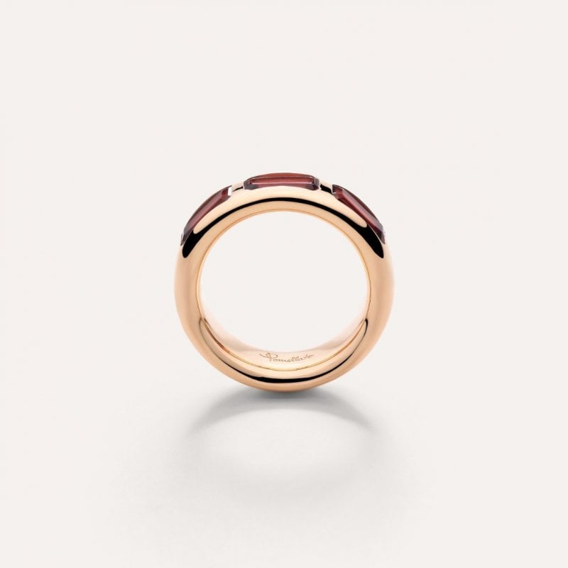 Pomellato - Anello Iconica - Oro Rosa - Granato