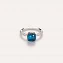 Pomellato - Anello Nudo Petit - Oro Rosa - Blu