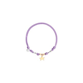 Dodo - Bracciale Cordino Stellina - Oro Giallo - Argento