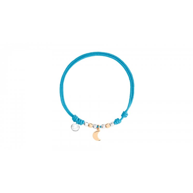 Dodo - Bracciale Cordino Luna - Oro Rosa 9K - Argento 925