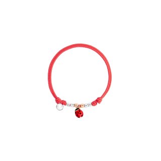 Dodo - Bracciale Cordino Coccinella - Oro Rosa - Argento
