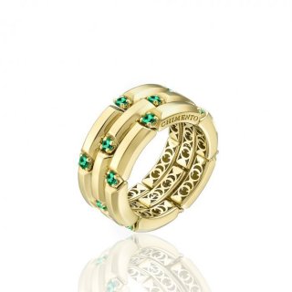 Chimento - Anello Oro Giallo - Smeraldi