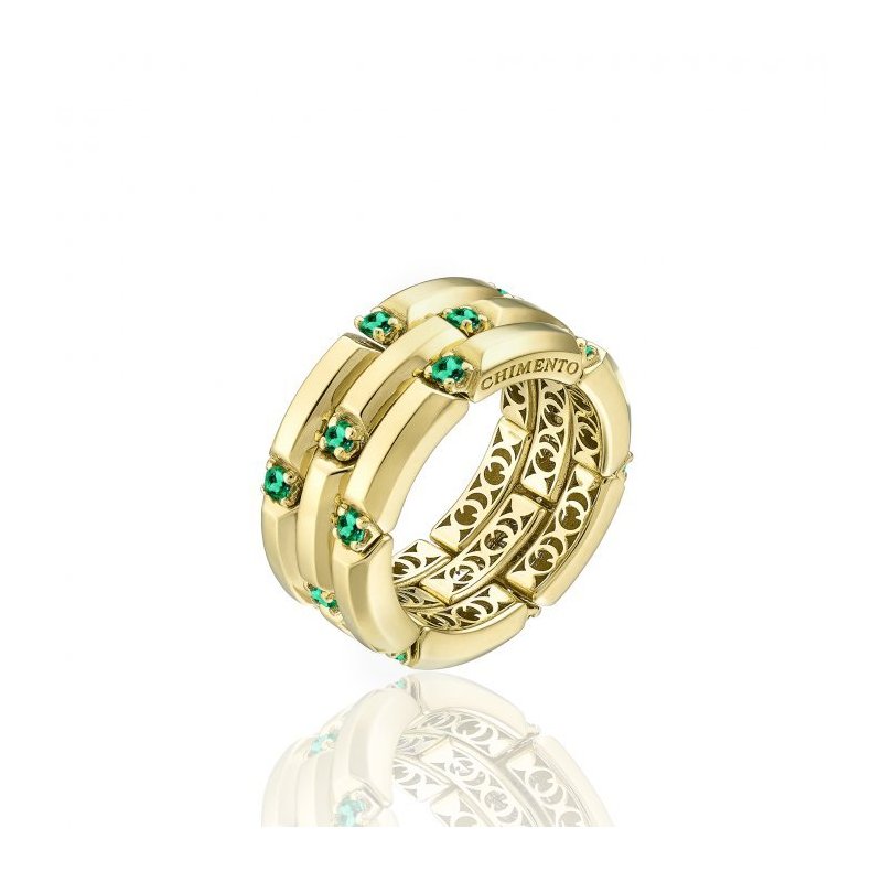 Chimento - Anello Oro Giallo - Smeraldi