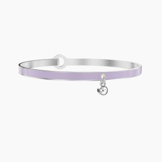 Kidult - Bracciale Rigido - Smalto Viola - Cristallo