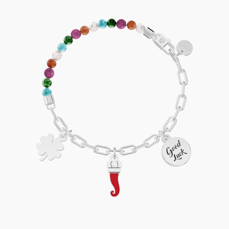 Kidult - Bracciale Con Catena - Pietre E Ciondoli