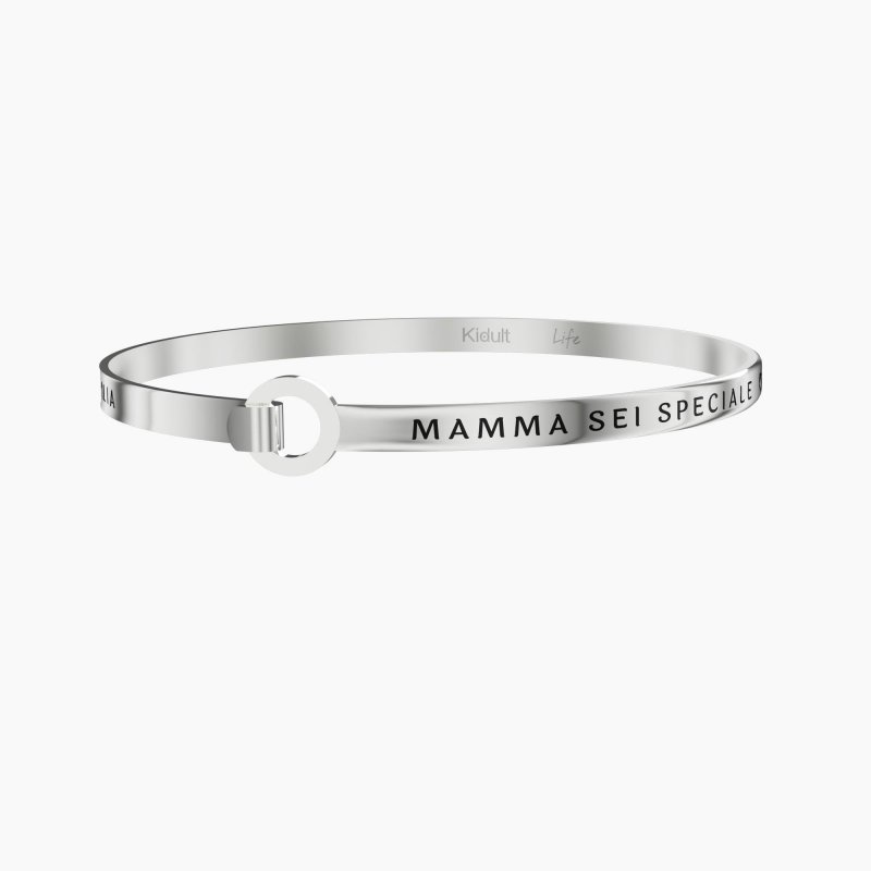 Kidult - Bracciale Rigido Con Scritta Mamma - Elegante - Regalo