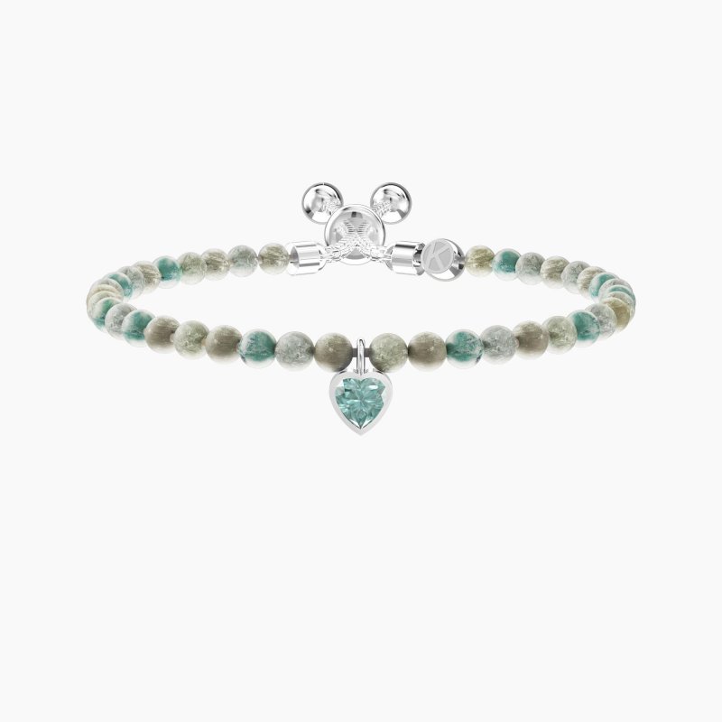 Kidult - Bracciale Regolabile - Diaspro Azzurro