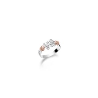 Le Bebé - Anello Girocuore - Oro Bianco - Diamanti