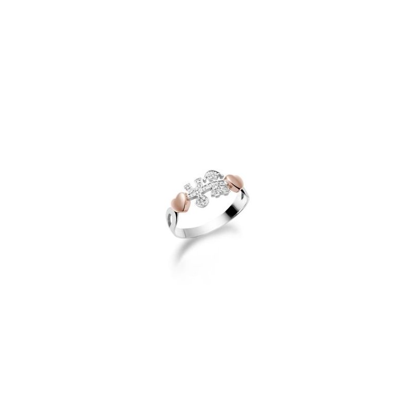 Le Bebé - Anello Girocuore - Oro Bianco - Diamanti