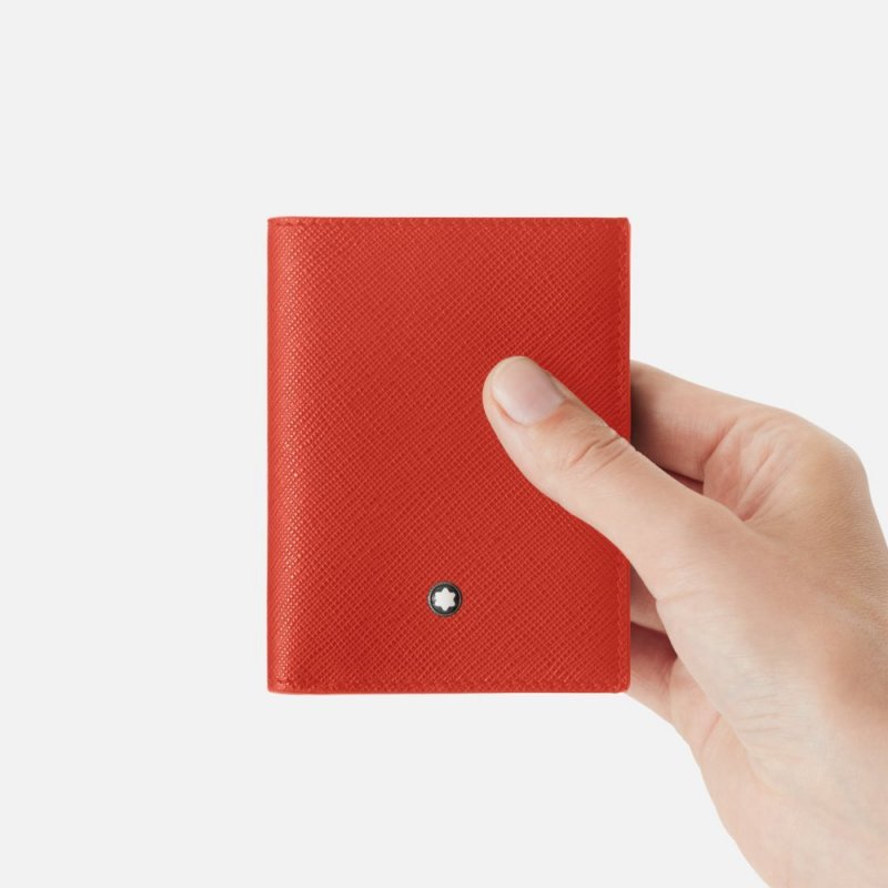 Montblanc - Portafoglio Mini - Corallo - Pelle