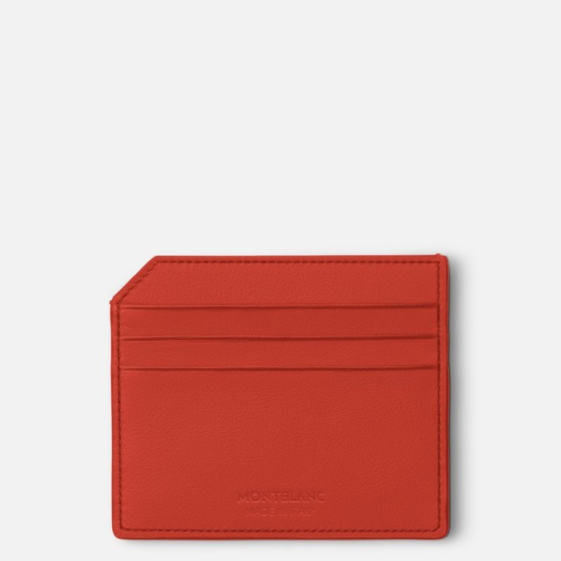 Montblanc - Porta Carte Soft - Pelle - Corallo