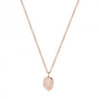 Rosato - Collana Foglia - Placcatura Oro Rosa - Allegra