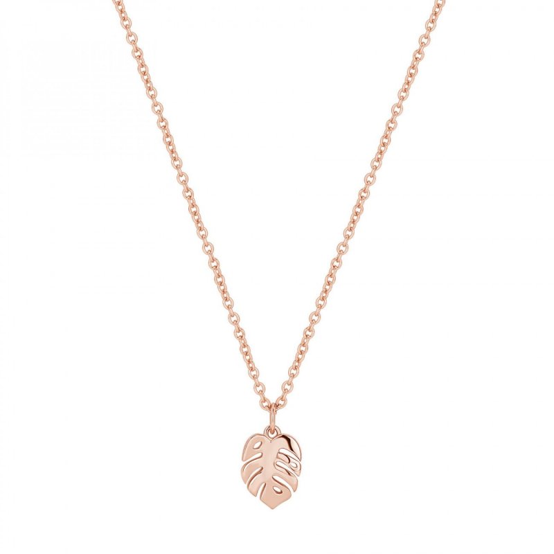 Rosato - Collana Foglia - Placcatura Oro Rosa - Allegra