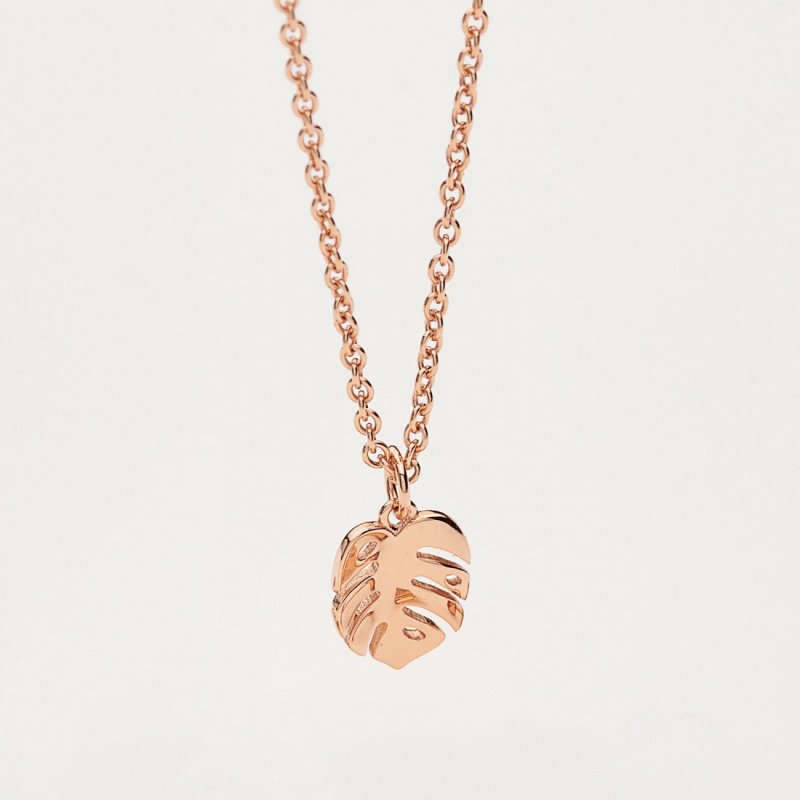 Rosato - Collana Foglia - Placcatura Oro Rosa - Allegra