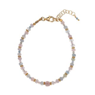 Alisia - Bracciale In Argento 925 - Morganite - Artigianale