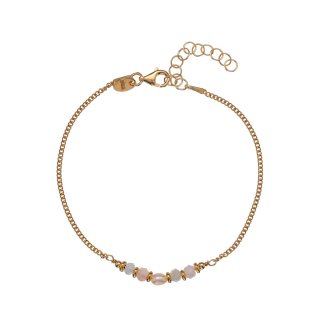 Alisia - Bracciale In Argento 925 - Morganite - Perla