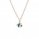 Dodo - Ciondolo Pesce Angelo - Oro Rosa 9K - Smalto Blu