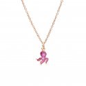 Dodo - Ciondolo Polpo - Oro Rosa 9K - Smalto Perlato