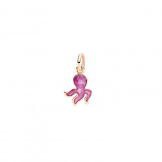 Dodo - Ciondolo Polpo - Oro Rosa 9K - Smalto Perlato