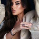 Sogni - Bracciale Rigido Oro Rosa - Zirconi Rosa - Eleganza Femminile