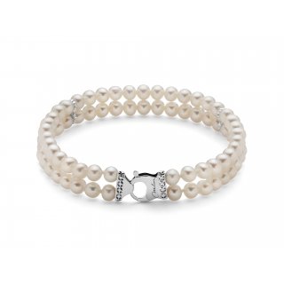 Miluna - Bracciale Perle Oriente - Oro Bianco