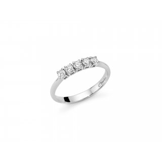 Miluna - Anello In Oro - Cinque Diamanti