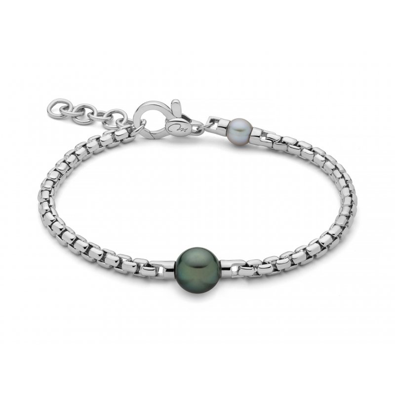 Bracciale Uomo In Argento E Perla Tahiti