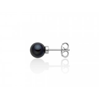 Orecchino In Argento Con Perla Nera