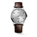 Longines - Record Automatico - Marrone - Argento A Raggi Di Sole