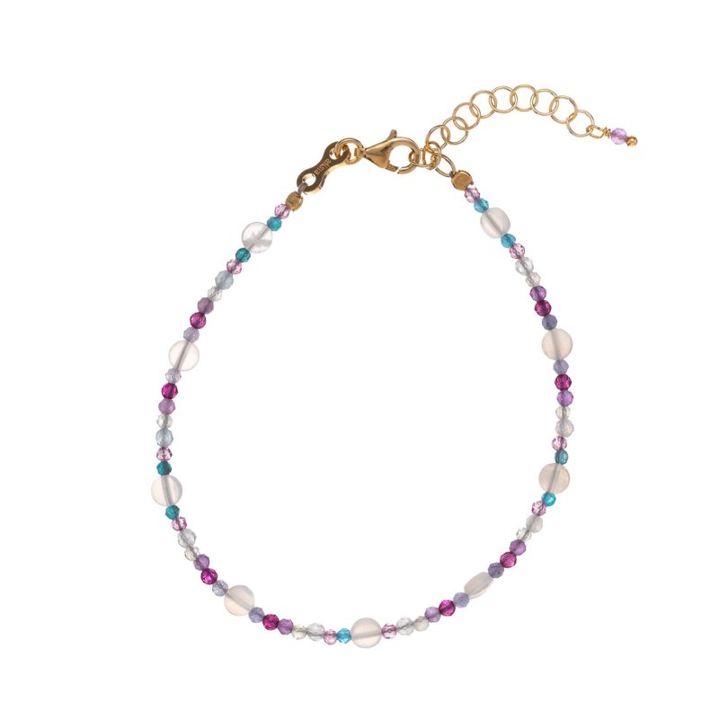 Alisia - Bracciale Cancun Simple - Oro - Argento 925 - Multicolor