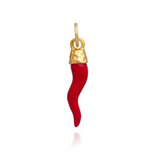 Charm Corno Rosso Martellato