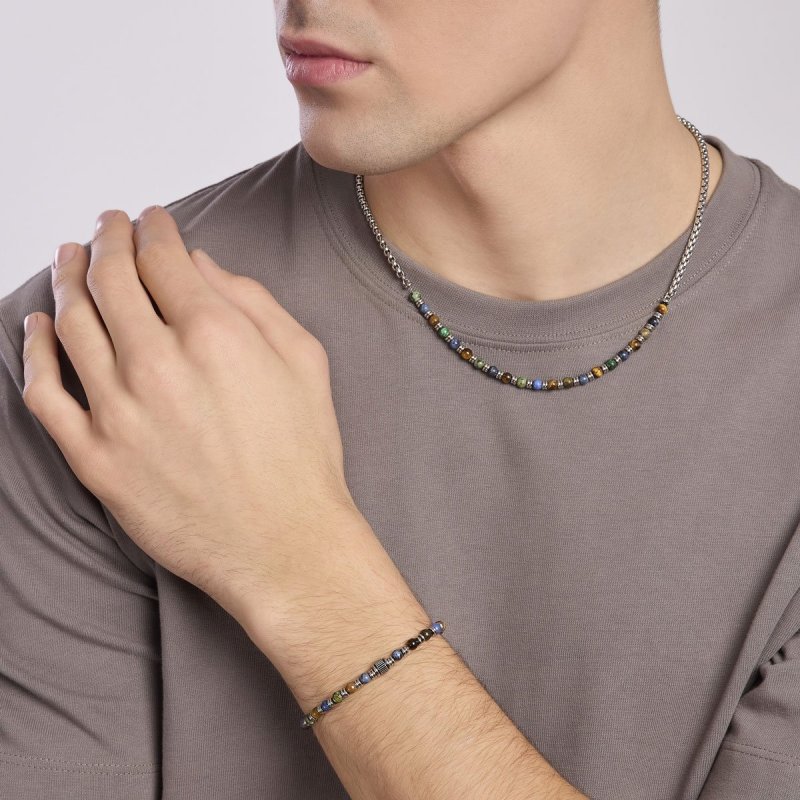 Collana In Acciaio 316L Pietre