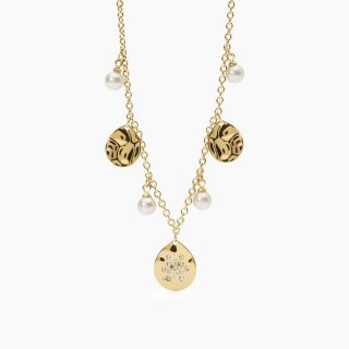 2 Jewels - Girocollo In Acciaio - Pvd Giallo - Perle