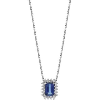 Collana Zaffiro, Diamante Gioiello Comete Regina Caratura Maggiore Di 1Ct Glb 1662
