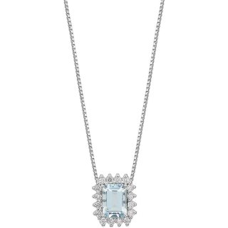 Collana Diamante, Acquamarina Gioiello Comete Azzurra Prestige Caratura Maggiore Di 1Ct Glq 309