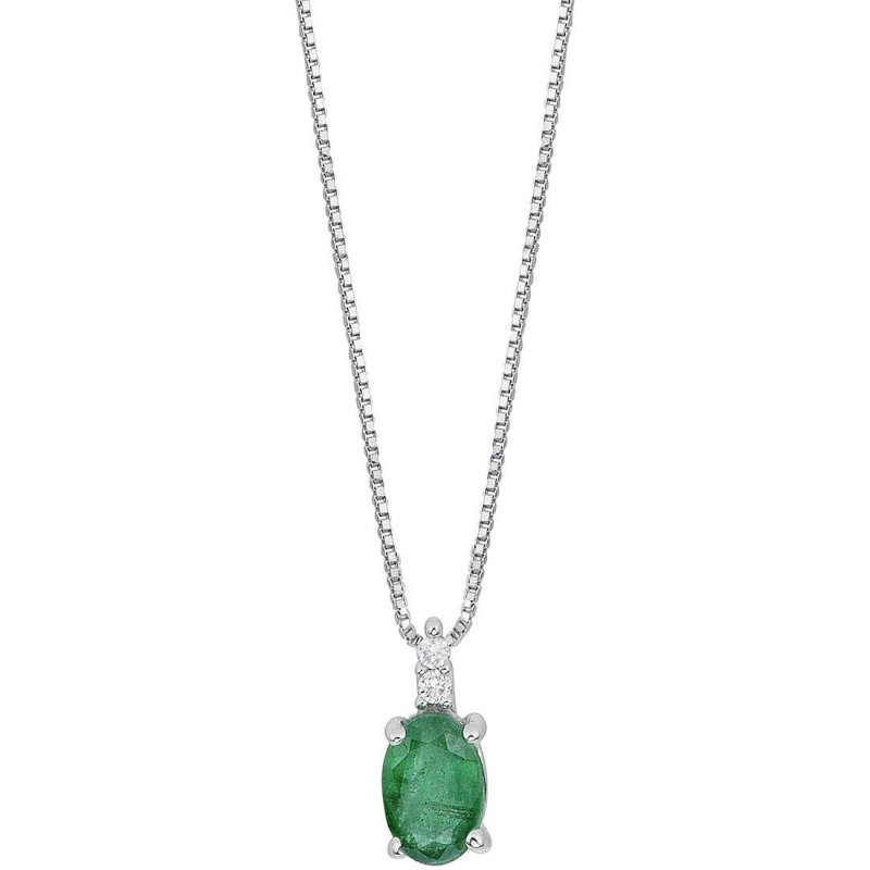 Collana Diamante, Smeraldo Gioiello Comete Fantasia Di Colore Caratura Maggiore Di 1Ct Glb 1658