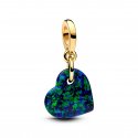 Pendente Cuore Opale Verde E Blu