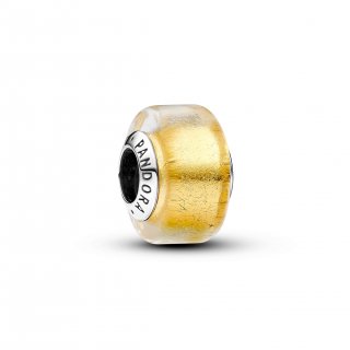 Mini Vetro Di Murano Foglia D’Oro